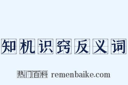 知机识窍反义词是什么意思的图片